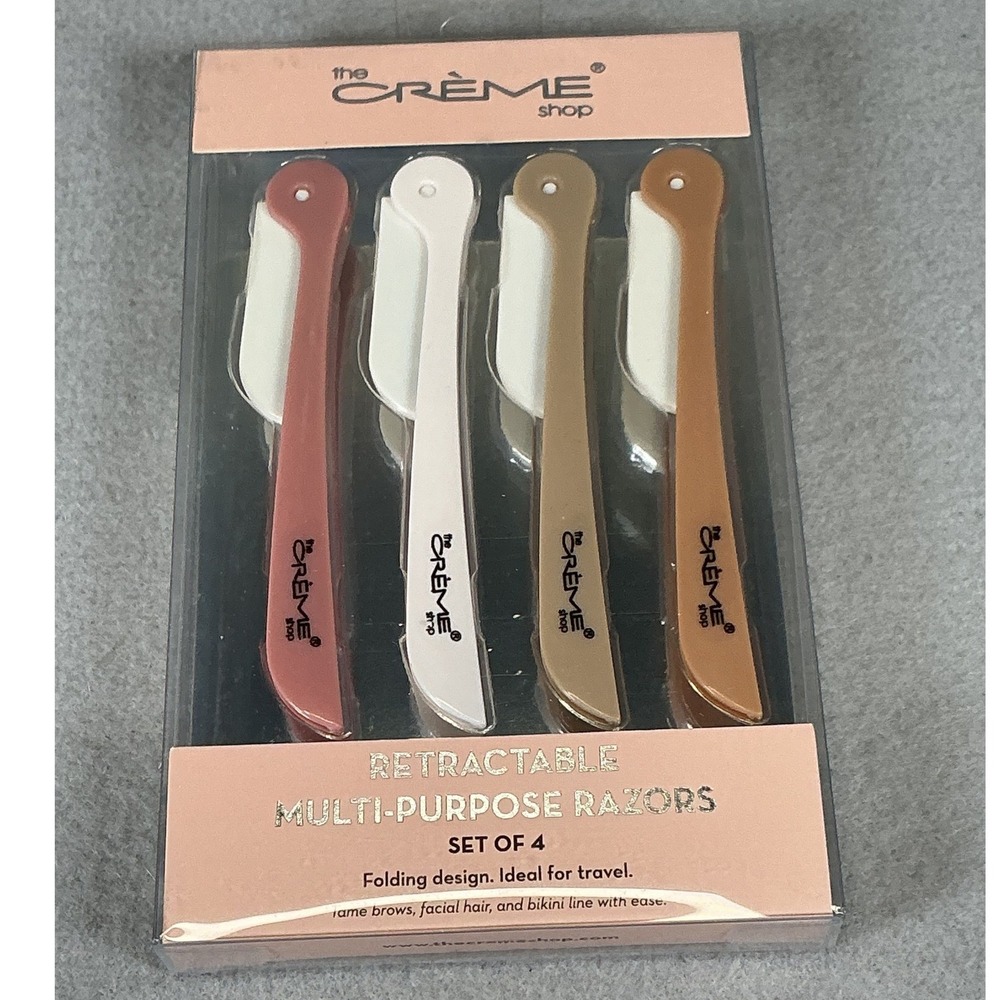 The Creme Shop Eyebrow Razors Set of 4 Retractable Facial Hair Trimmer‎ NWT